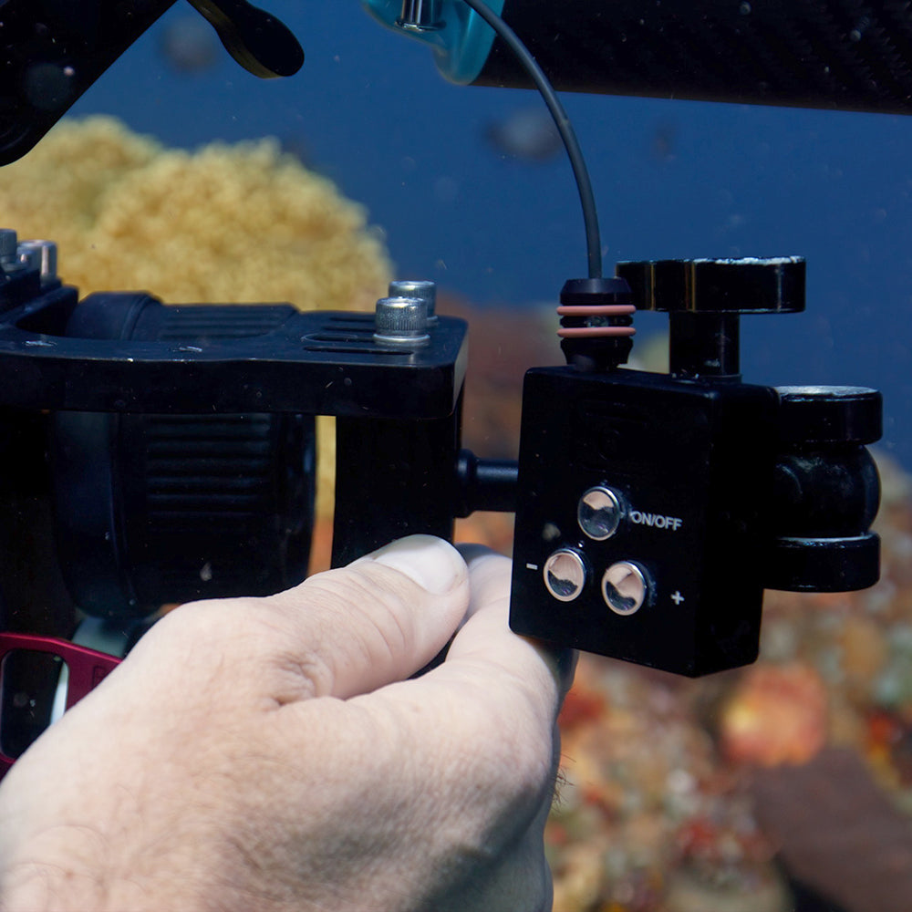 DiveVolk SL50 remote controlling underwater video light