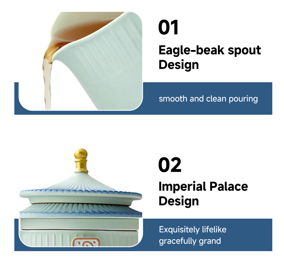 DIVEVOLK Ceramic Portable Traval Tea Set