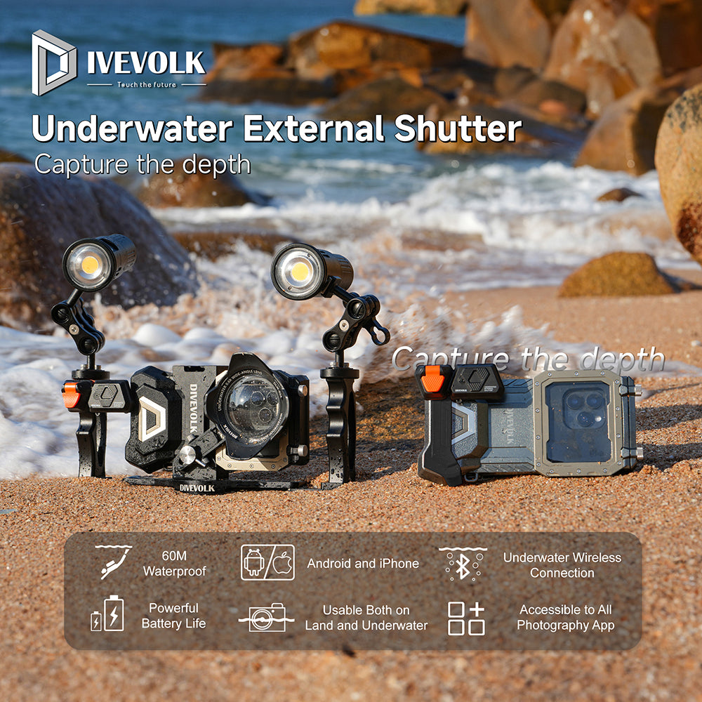 DIVEVOLK Underwater External Shutter for Seatouch 4 Max Series Housing