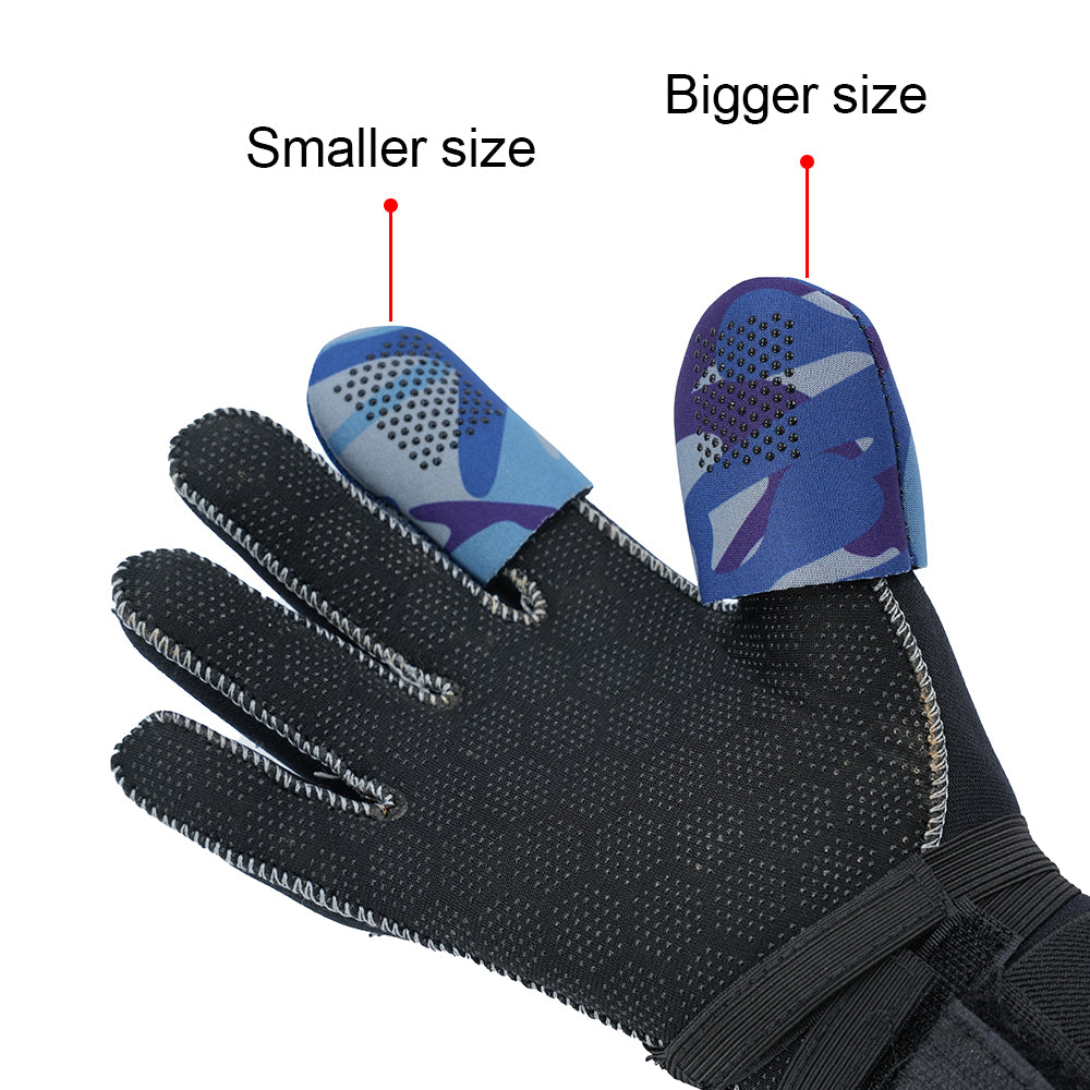 DiveVolk finger cots for dry suit gloves touchscreen, smaller and bigger size