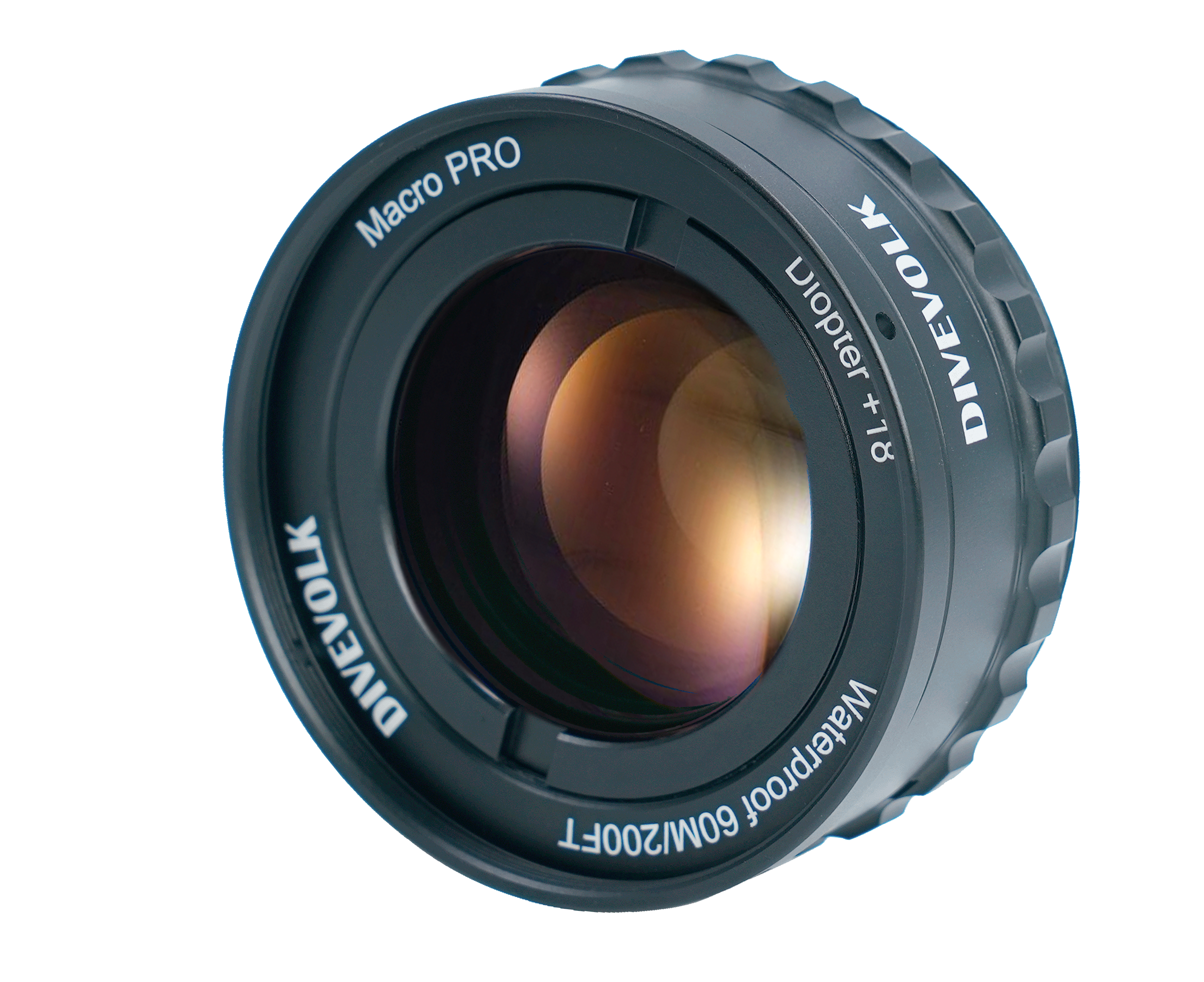 微距镜头 PRO +18、水下近摄镜头、适用于 DIVEVOLK 防水壳和紧凑型相机的光学湿镜