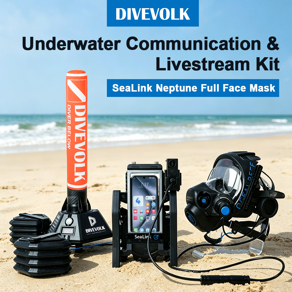 DIVEVOLK x Ocean Reef SeaLink Neptune Underwater Communication & Livestream Kit