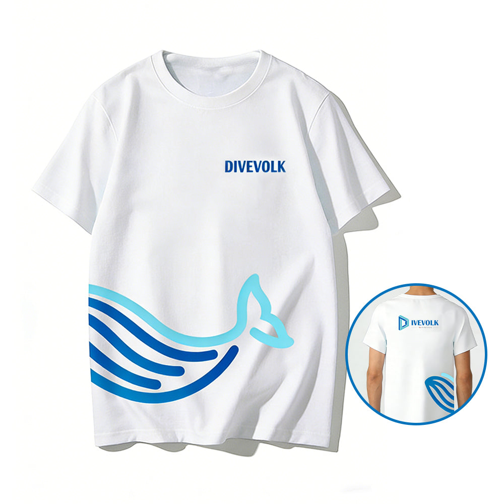 DIVEVOLK Camisetas ativas masculinas e Weman de secagem rápida com gola redonda