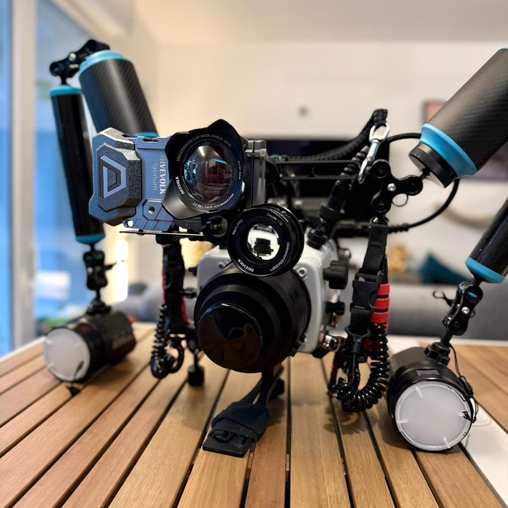 Divevolk Seatouch 4 Max Plus 拡張クランプ、水中写真用 67mm アダプターアーム付き