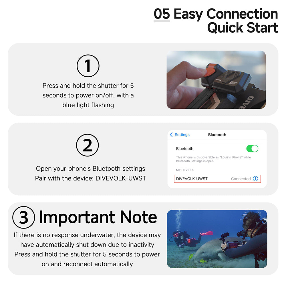 DIVEVOLK Unterwasser-Außenverschluss für Gehäuse der Seatouch 4 Max-Serie