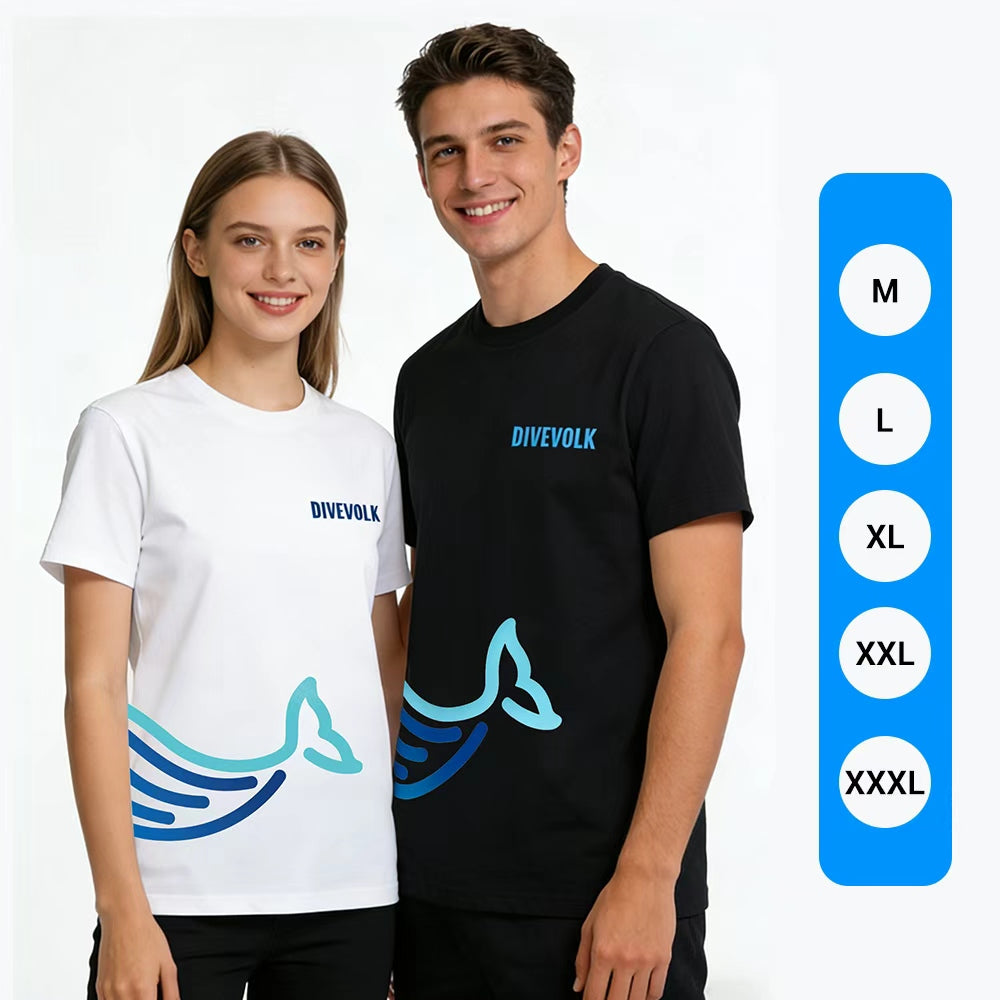 تي شيرت DIVEVOLK للرجال وWeman's Active سريع الجفاف برقبة دائرية