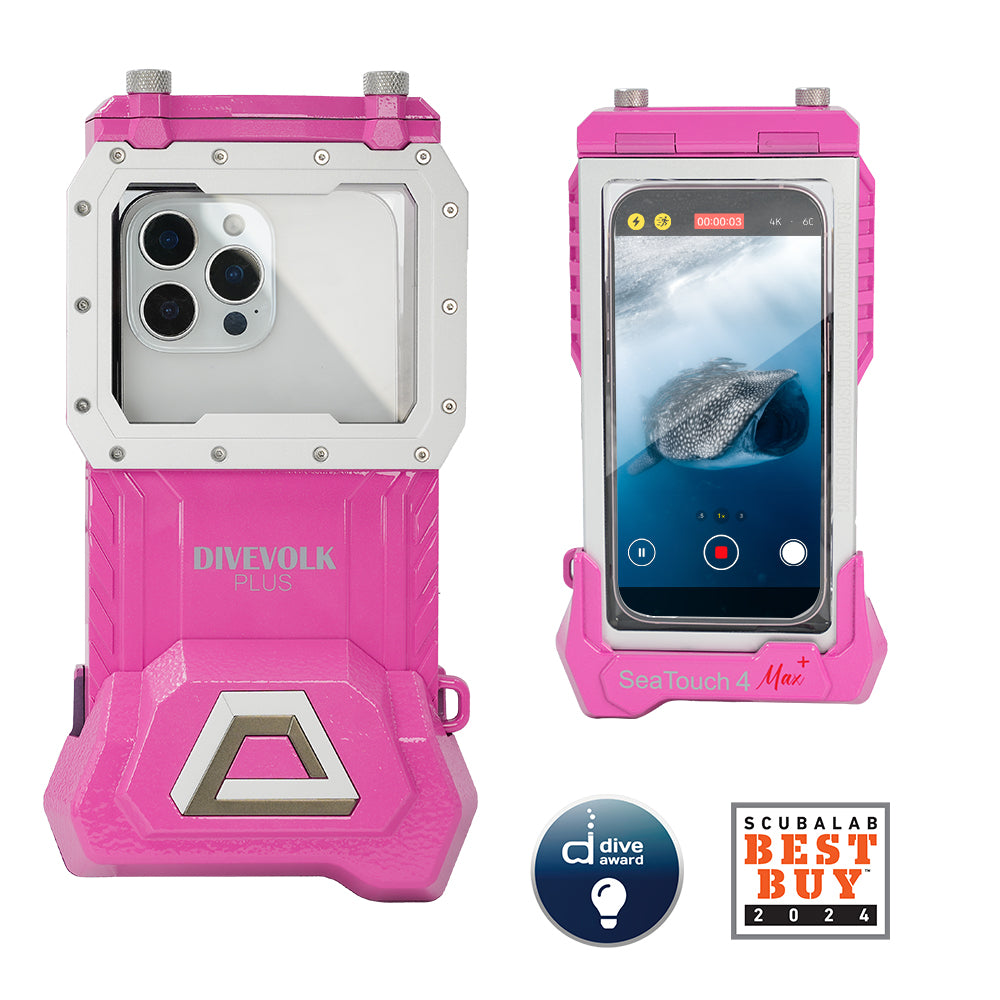 DiveVolk SeaTouch 4 MAX PLUS underwater housing, pink
