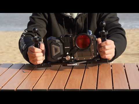 Divevolk underwater photography accessories dual handle tray for dive housing and underwater camera