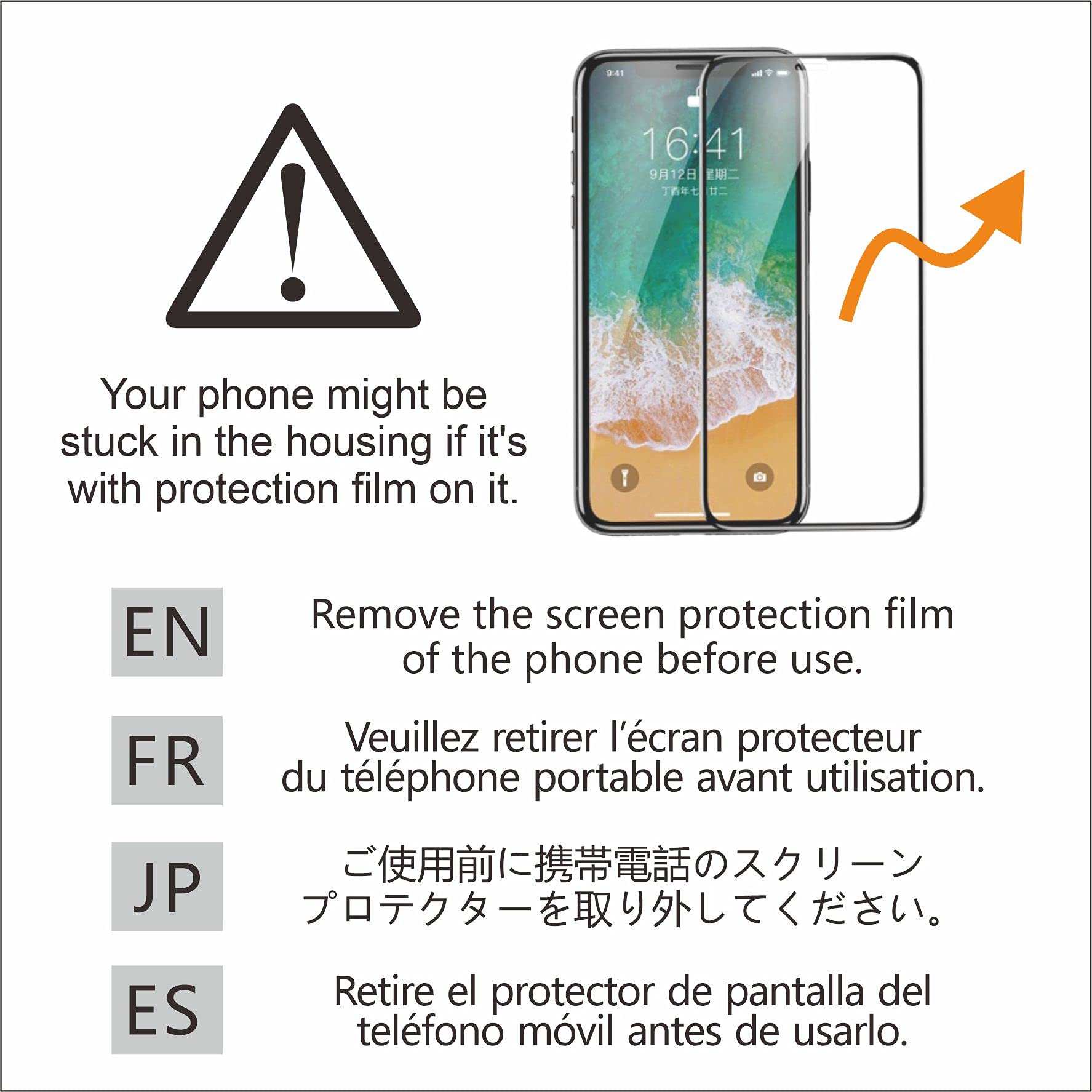 Phone screen protector removal for underwater housing use.