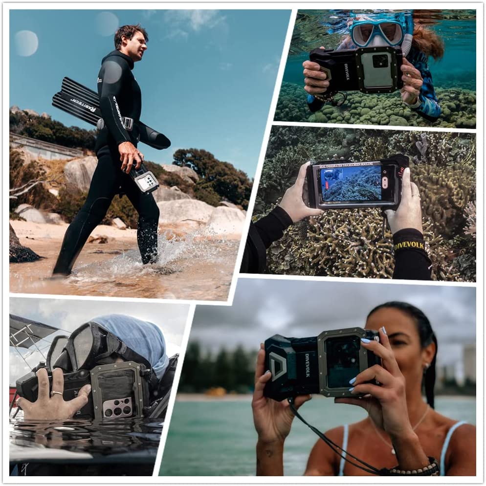 Divers use SeaTouch 4 Max underwater housing.