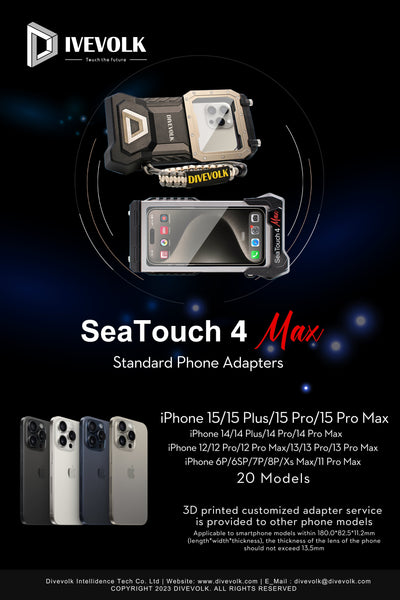 iPhone 15 Underwater: SeaTouch 4 Max Diving Case