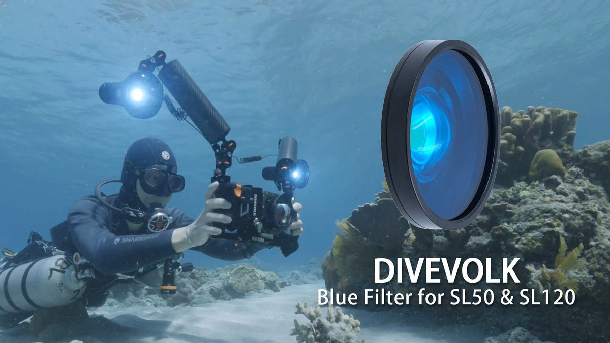 DIVEVOLK Blue FIlter for Underwater Video Light SL50 and SL120