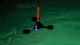 DIVEVOLK SeaLink surface unit floating above the DiveForLove night dive team in Da'ao Bay, carrying picture and voice to shore