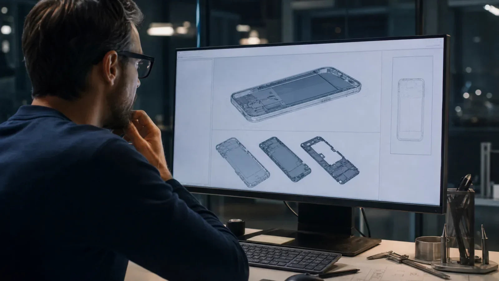 engineer cad drawings housing monitor