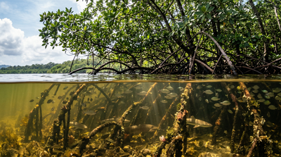 mangrove forest underwater roots fish