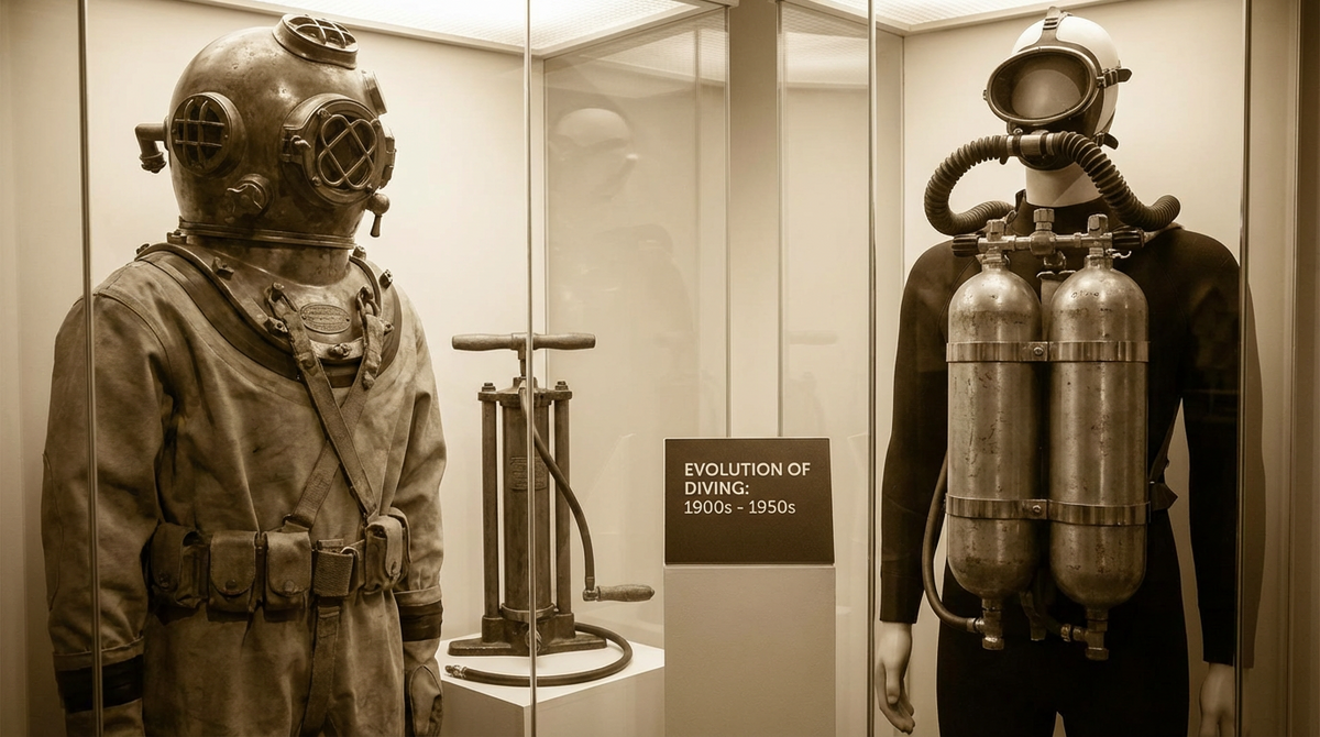 Early Diving Machine History of Scuba: How Cousteau Invented Modern Diving