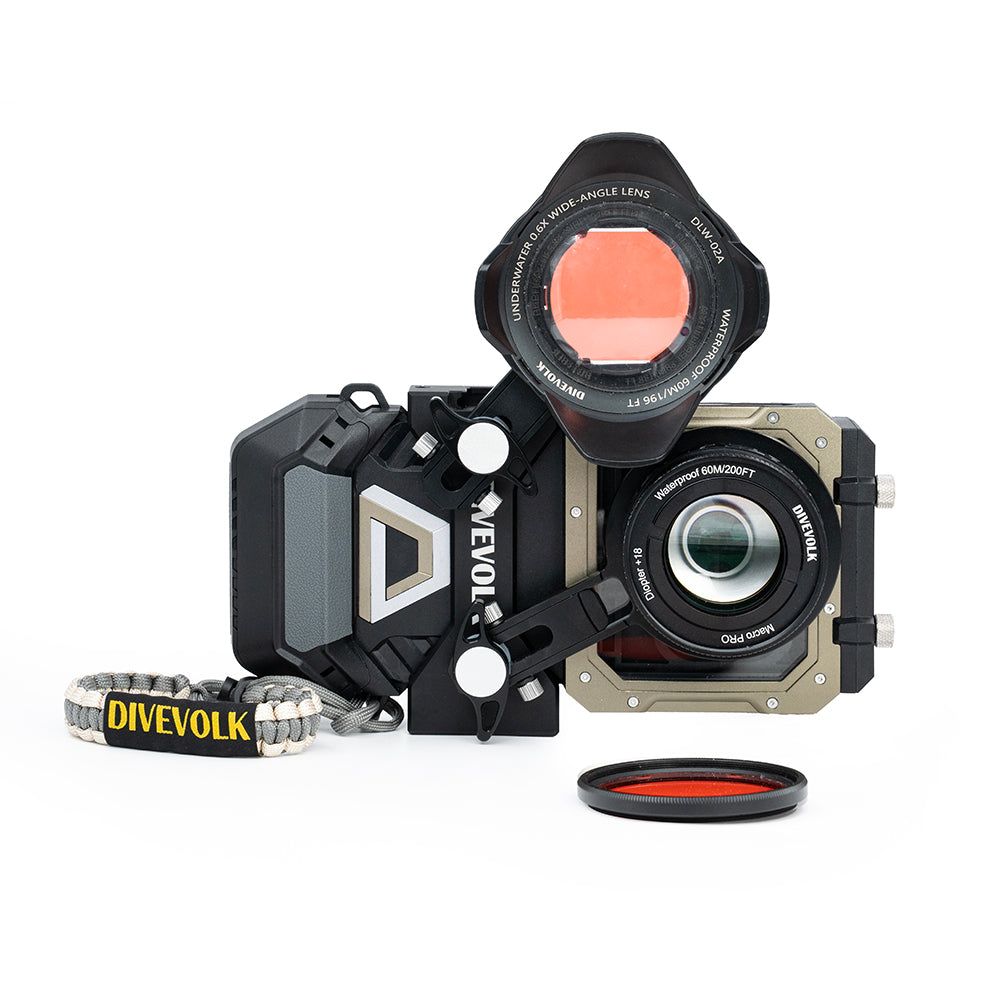 DIVEVOLK SeaTouch 6 Pro Dual Lens Kit for iPhone & Android smartphone