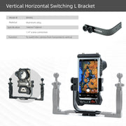 Vertical Horizontal Switching L Bracket for Seatouch 4 Max housing