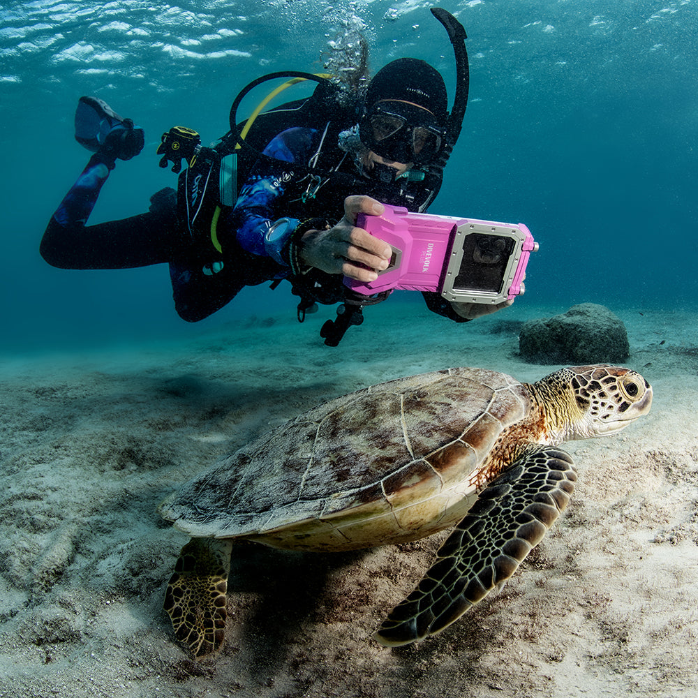 DIVEVOLK SeaTouch 4 MAX PLUS Underwater Housing Dreamy Pink compatible to  iPhone and Android, Dive Housing, Waterproof Phone Case