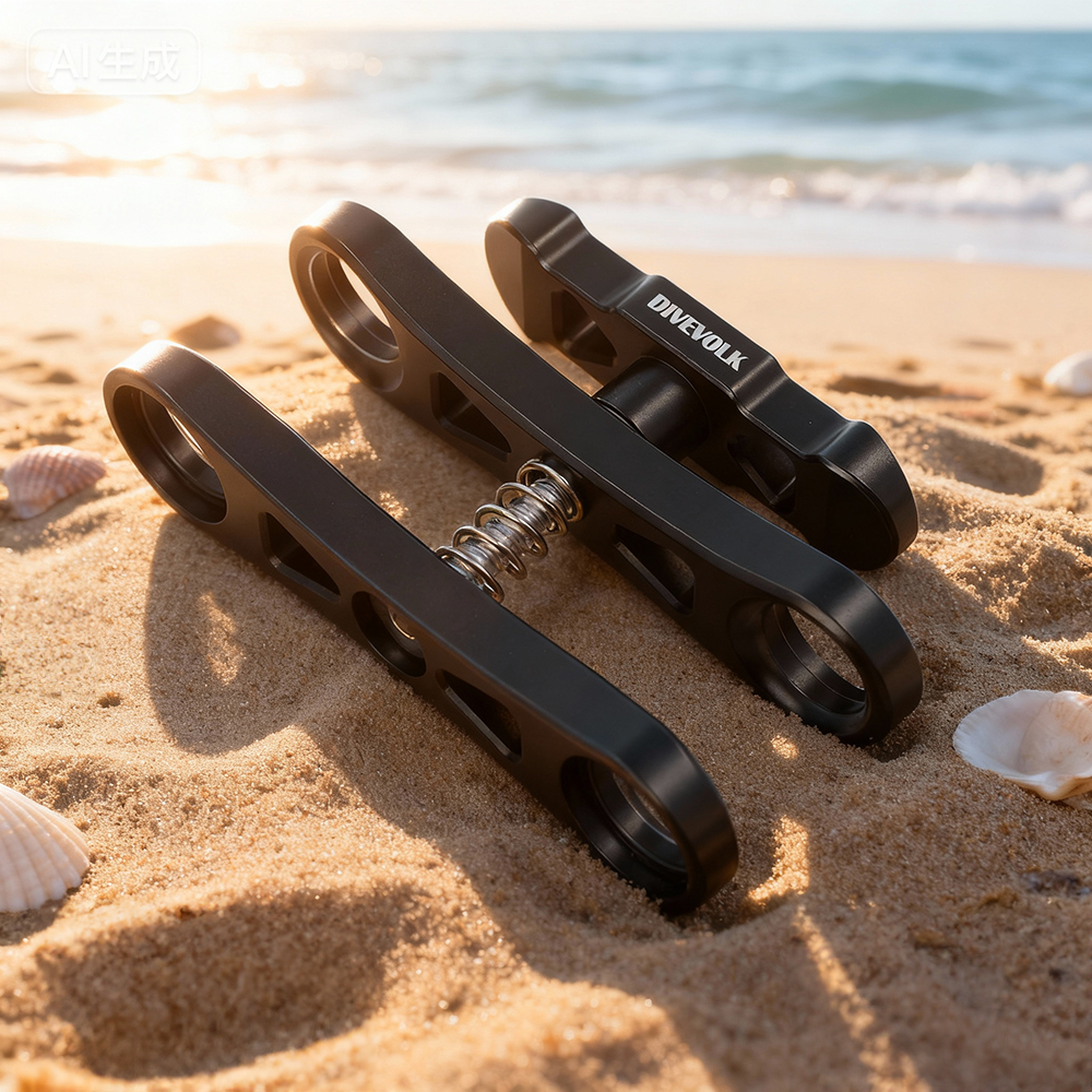 DiveVolk underwater photo gear with Extended Ball Joint Clamp