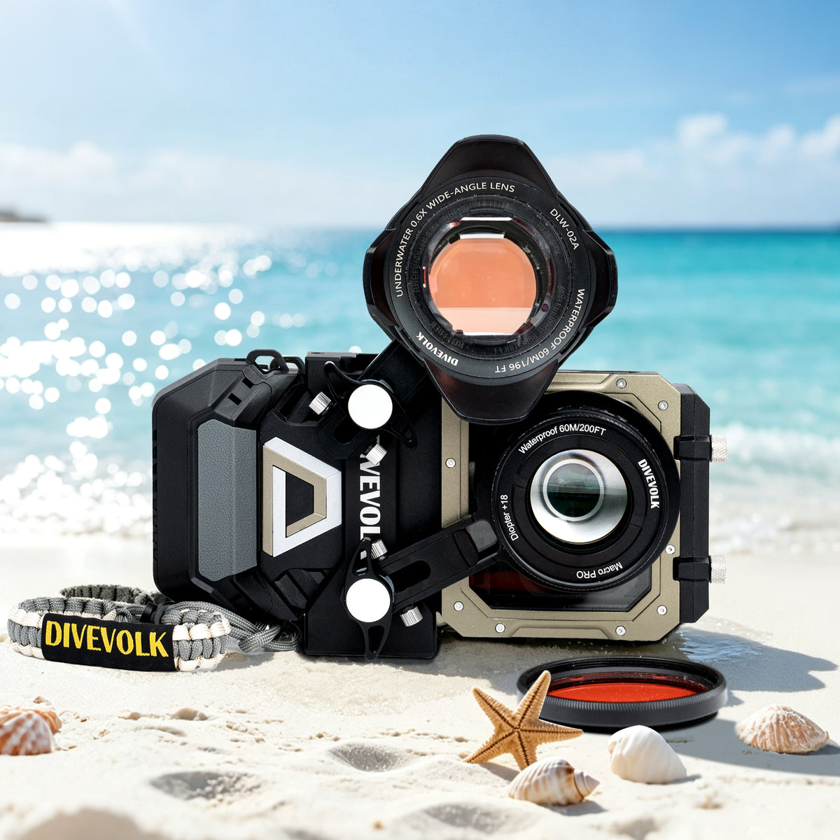 DiveVolk Seatouch 4 Max Plus with underwater photography setup