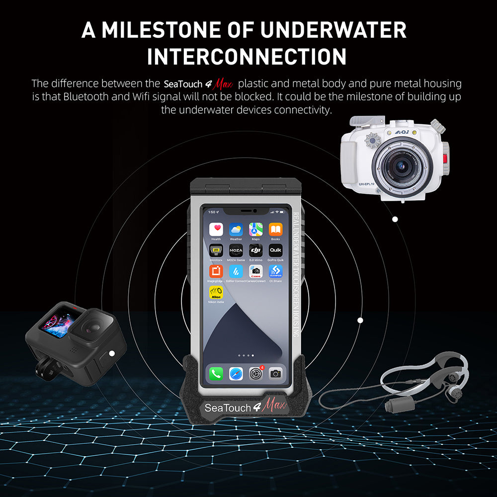 DIVEVOLK SeaTouch 4 MAX Underwater Housing compatible to iPhone and An