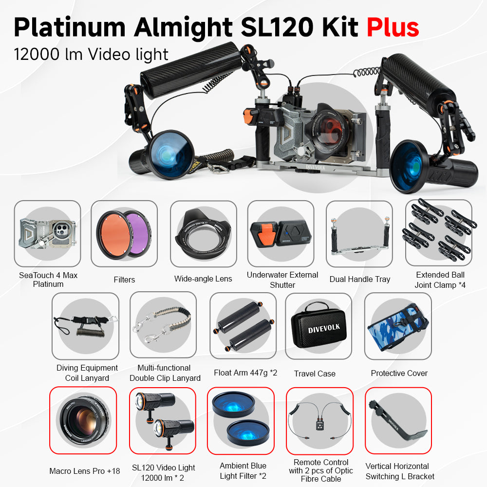 DIVEVOLK SeaTouch 4 Max Platinum Underwater Housing Almighty Kit 