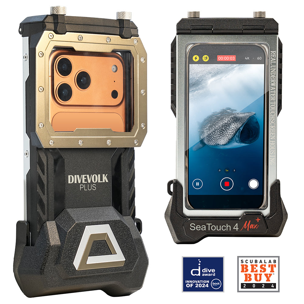 waterproof phone case, dive housing, underwater housing, best buy, iphone case, divevolk, seatouch 4 max plus
