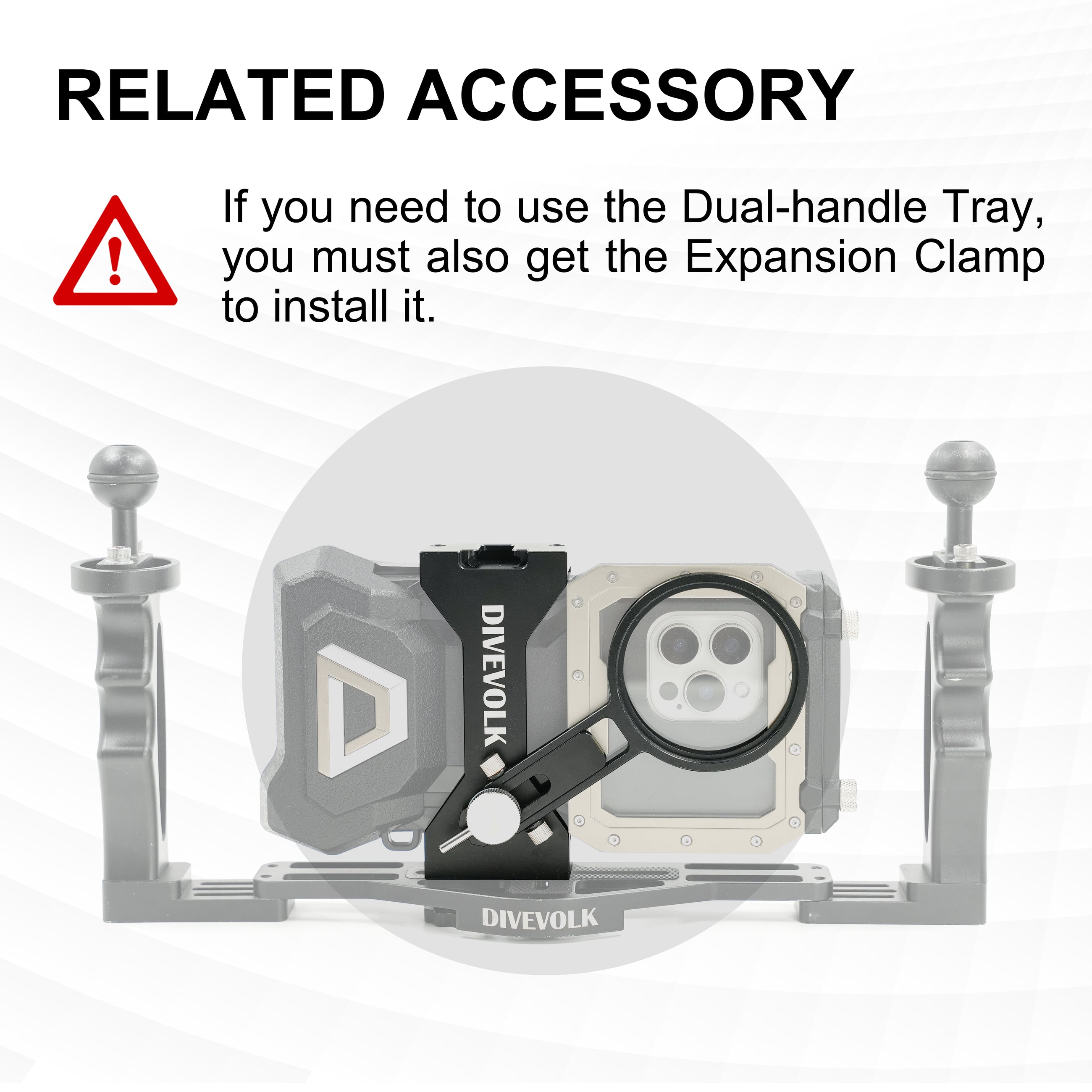 DivePro Double Handled Extendable tray with Ball Mounts - Z-10 main image 0