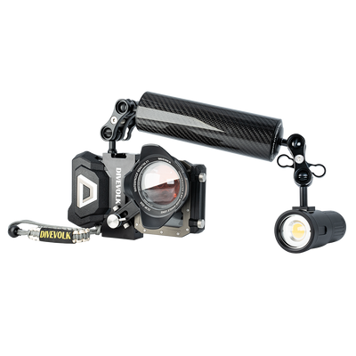 DIVEVOLK SeaTouch 4 MAX Advanced Creator Kit including Float Arm and 5000 Lumen dive light diving phone case
