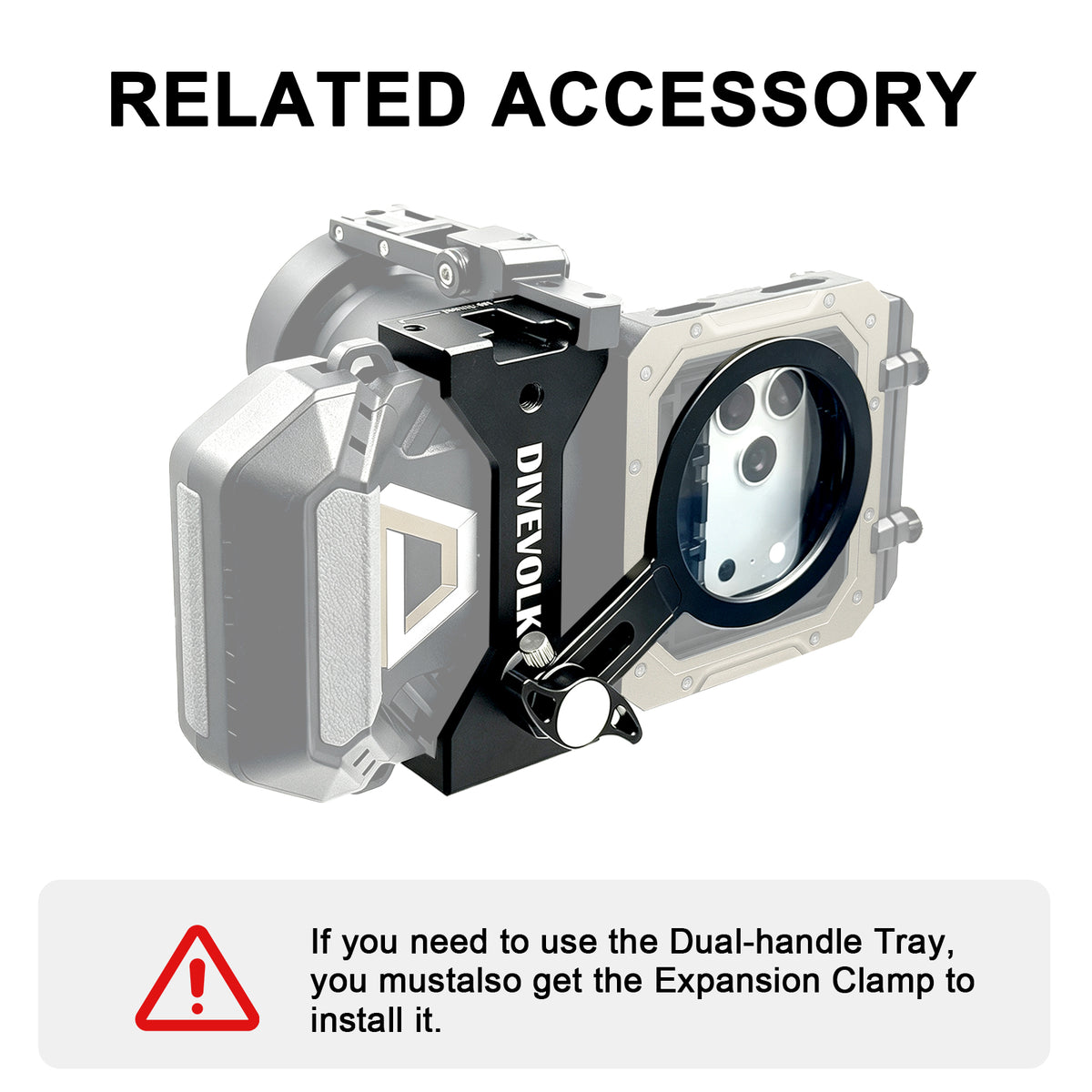 If you need to use the Dual-handle Tray,you mustalso get the Expansion Clamp toinstall it.