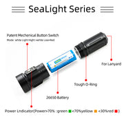 Scubalampe Tauchlampe 2000 Lumen PV22 für Unterwasserfotografie