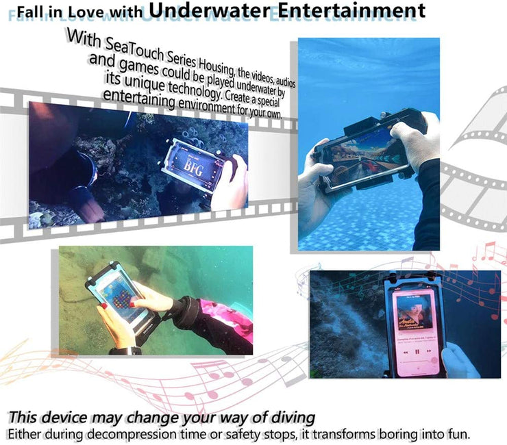 DIVEVOLK SeaTouch 3 PRO underwater iPhone diving housing  ,iphone diving case compatiable to iPhone/ Samsung/ Hua Wei.